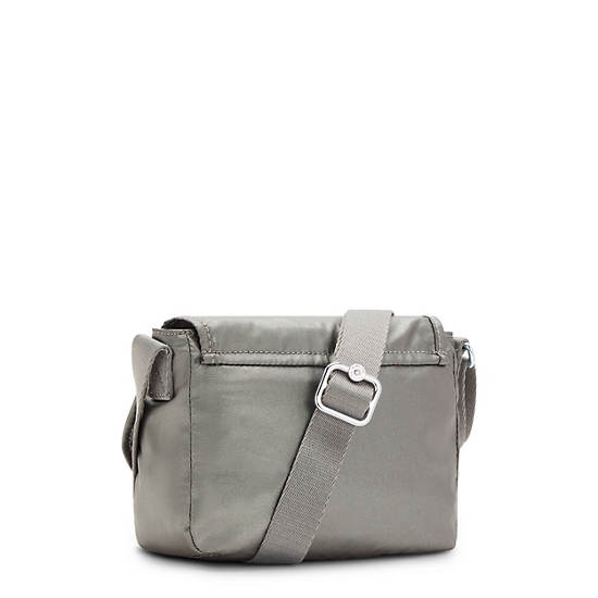 Sac Mini Kipling Sabian Metallic Crossbody Grise | FR 1868WN